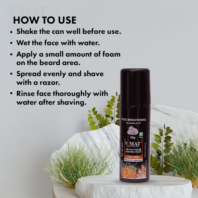 VMAT Shaving Foam for Men with Vitamin E & Aloe Vera